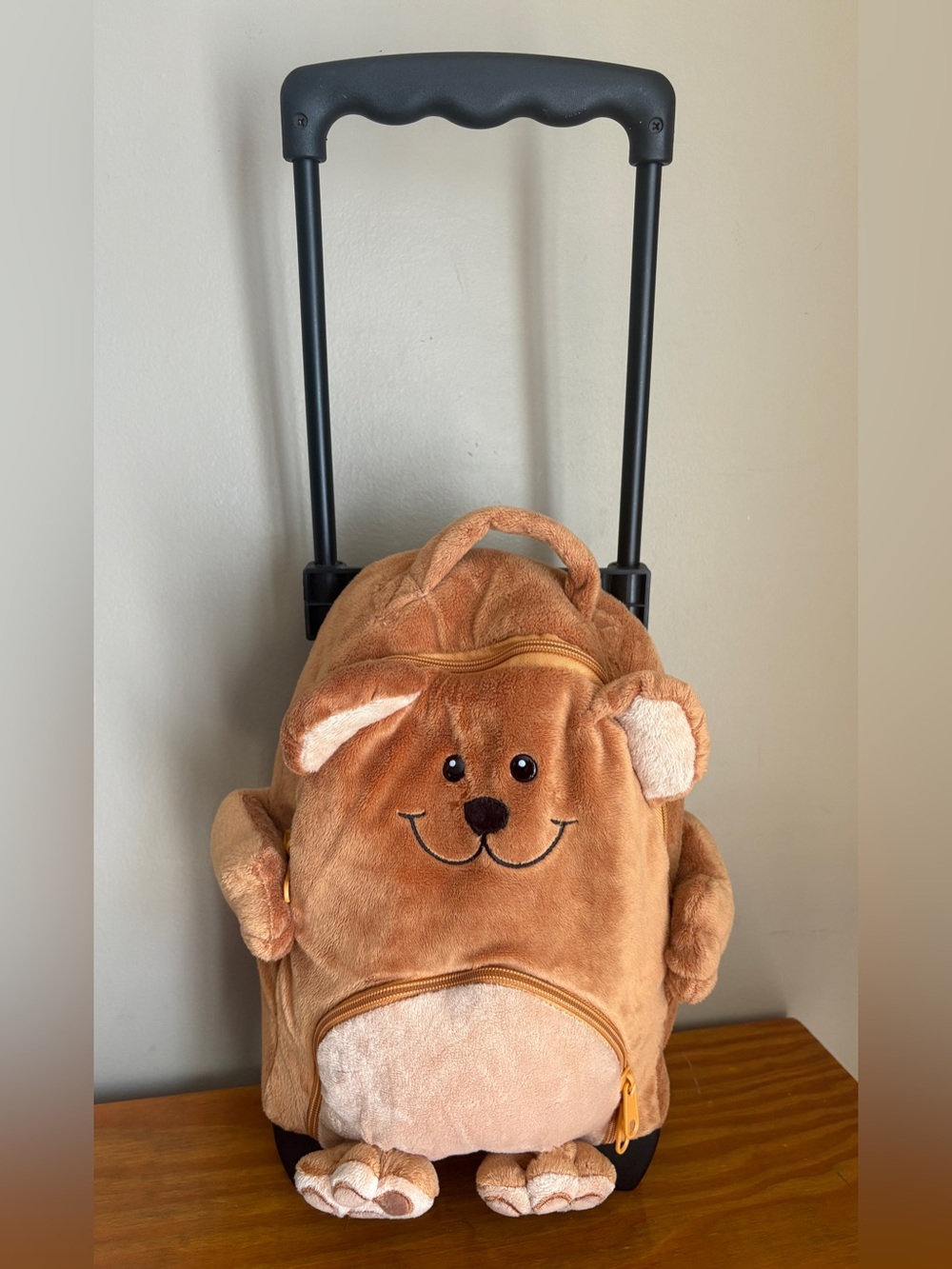 Vintage DanDee Children's Plush Bear Rolling Suitcase